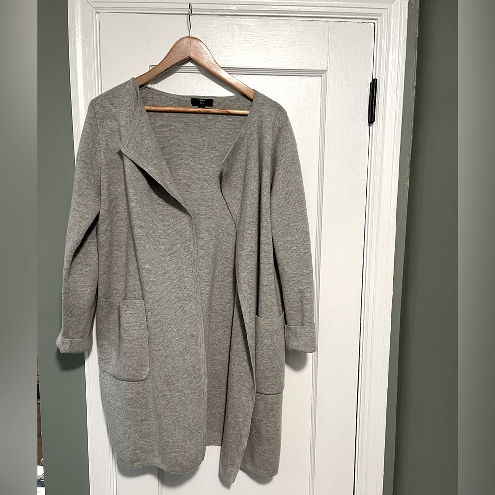 Jcrew Juliette collarless sweater blazer